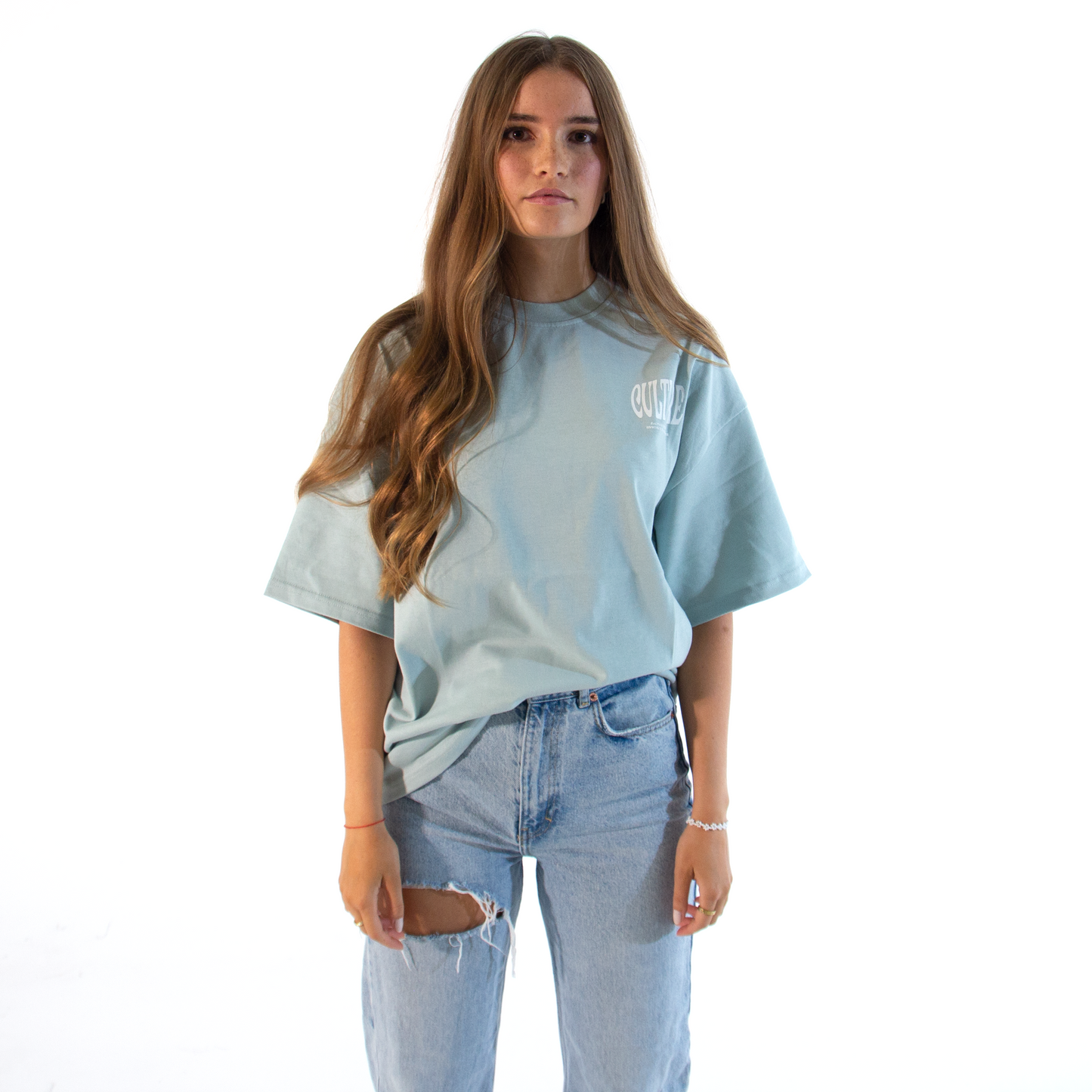 CULTVRE Turquoise Oversized Tee