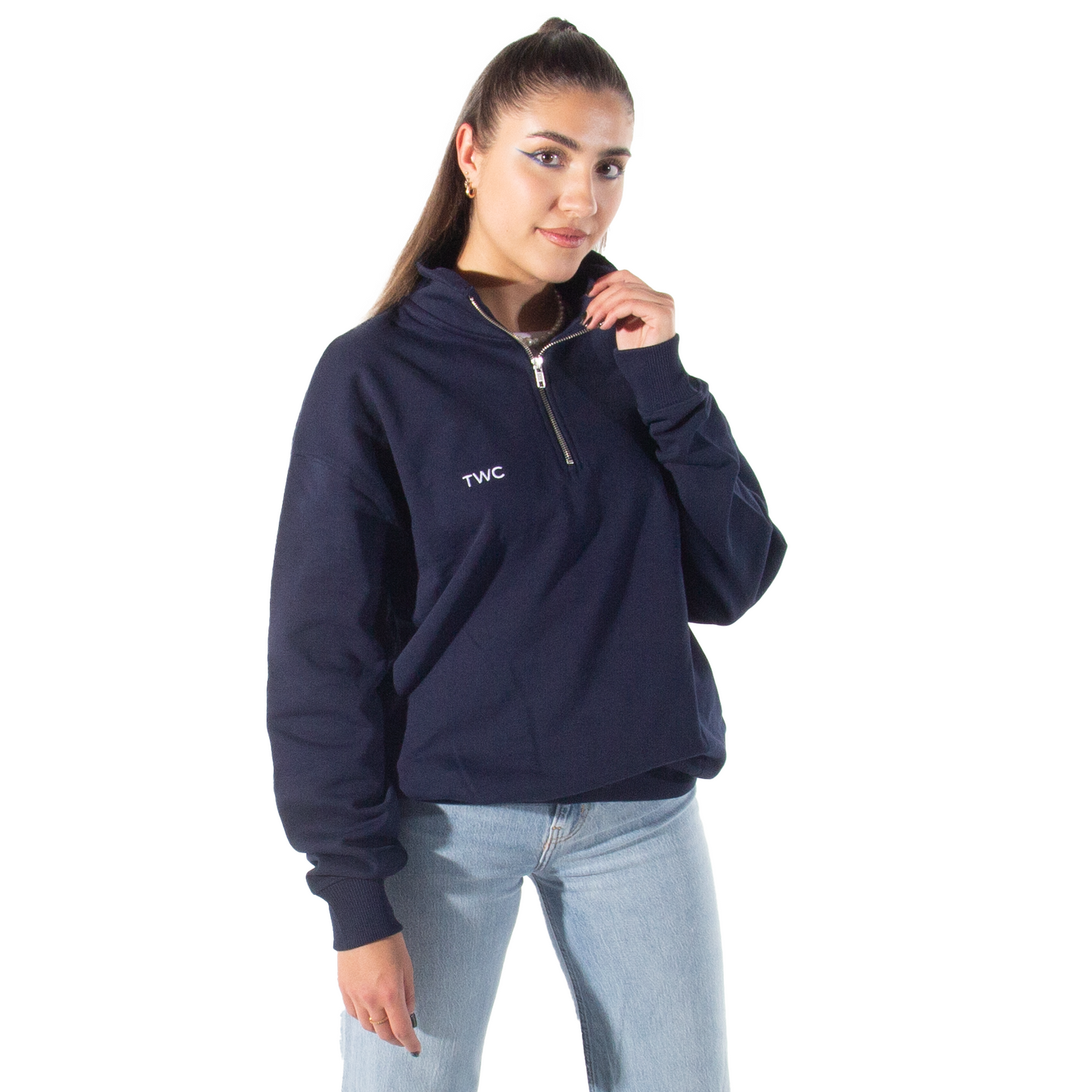 TWC Half-Zip Oversized Sweatshirt