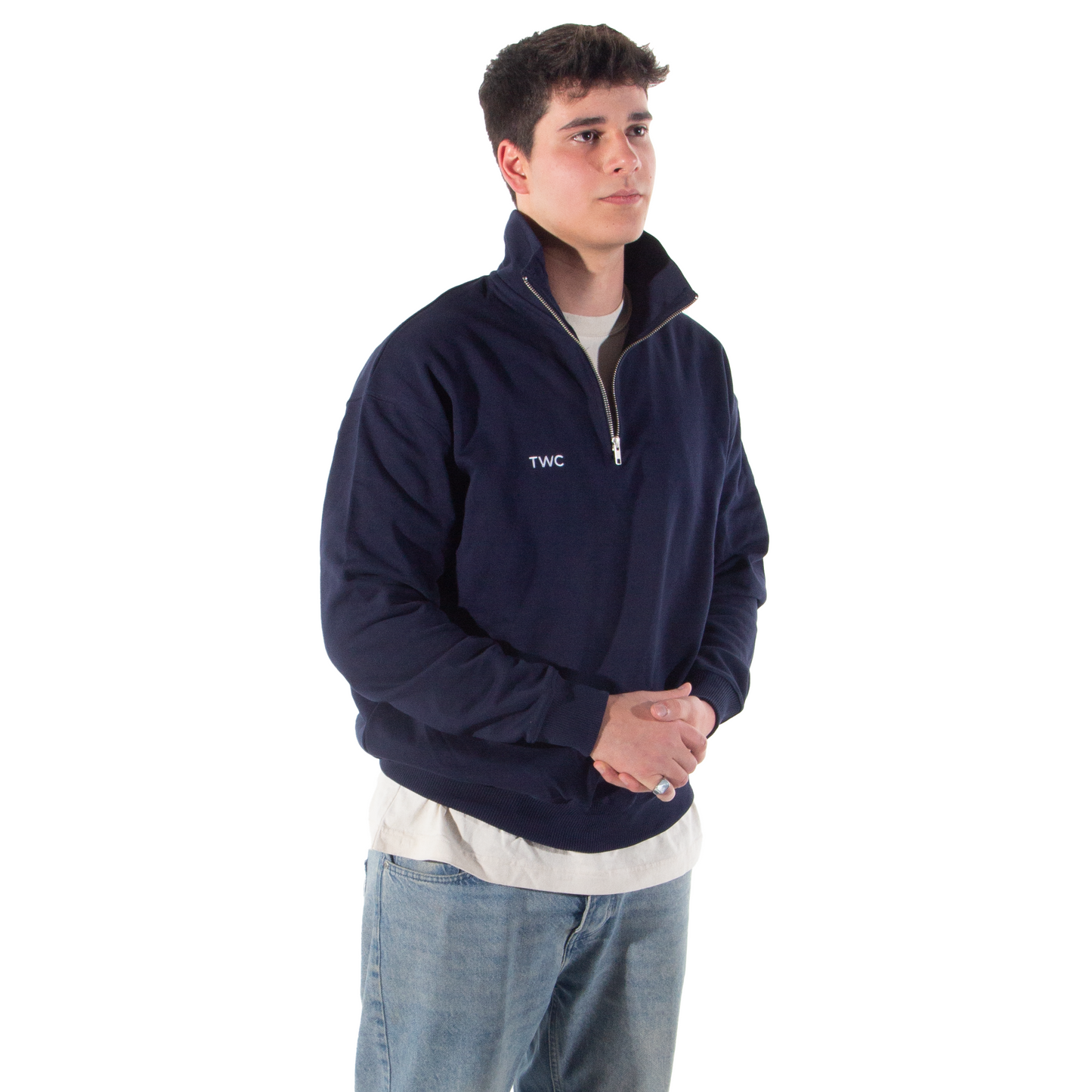 TWC Half-Zip Oversized Sweatshirt