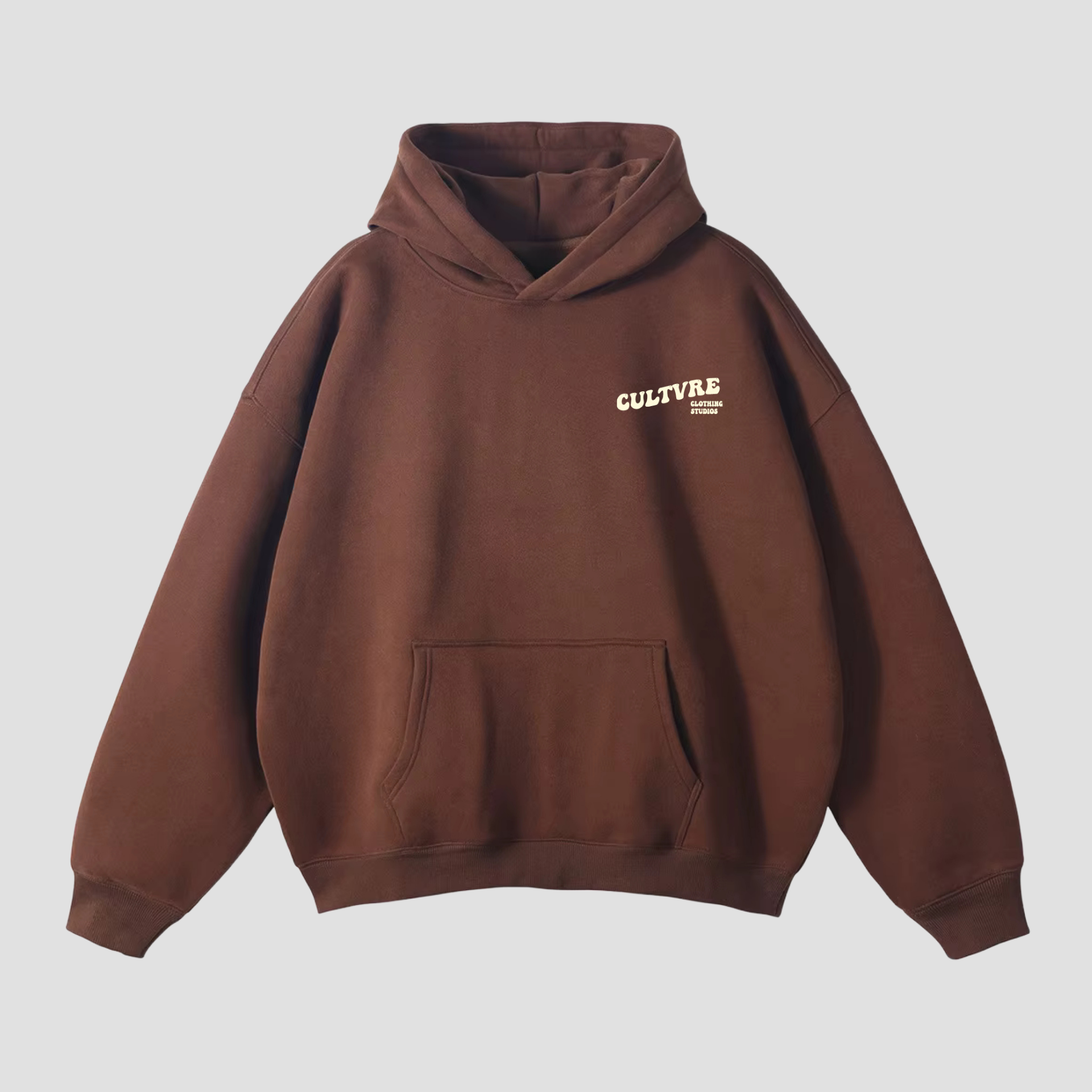 CULTVRE Flag Hoodie Brown