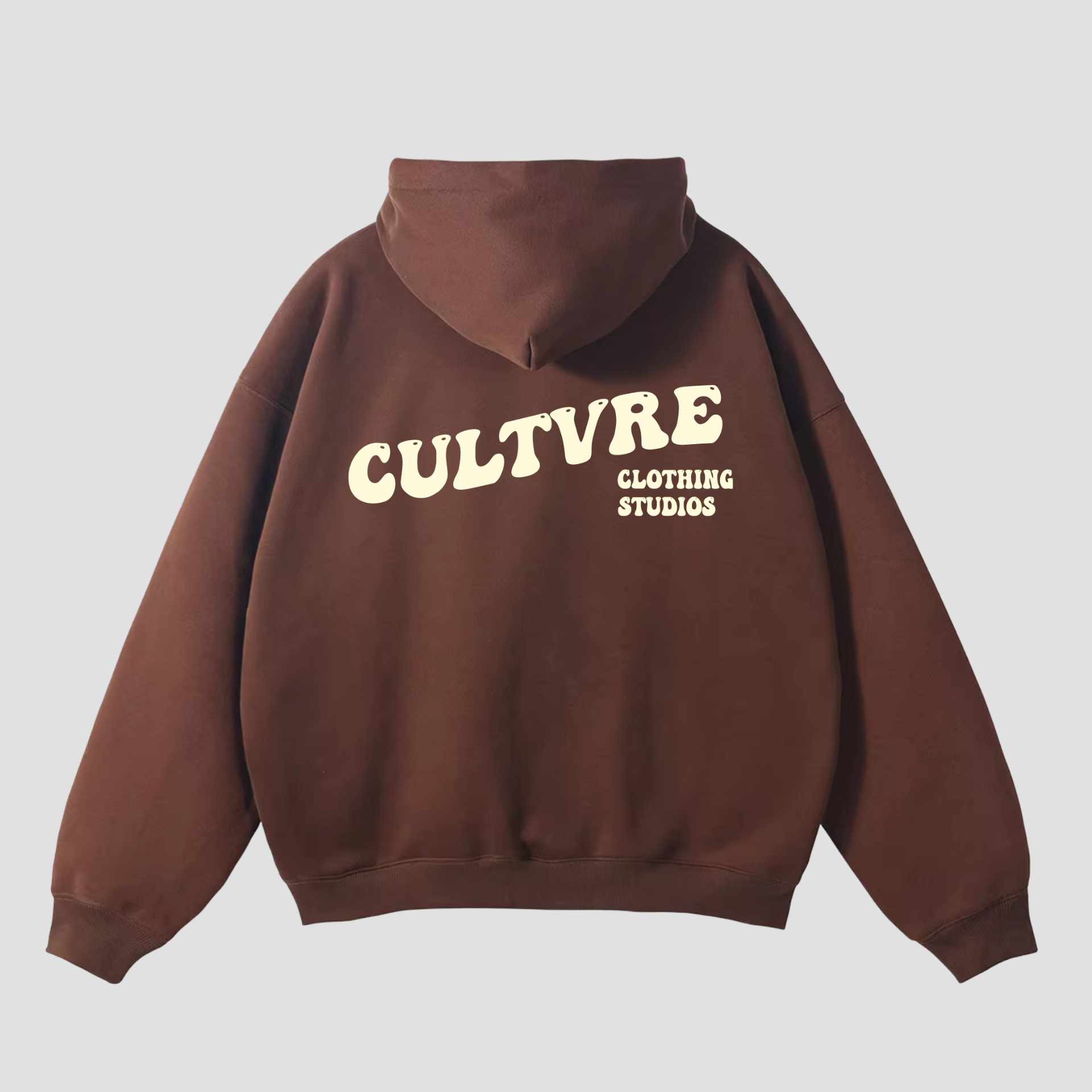 CULTVRE Flag Hoodie Brown