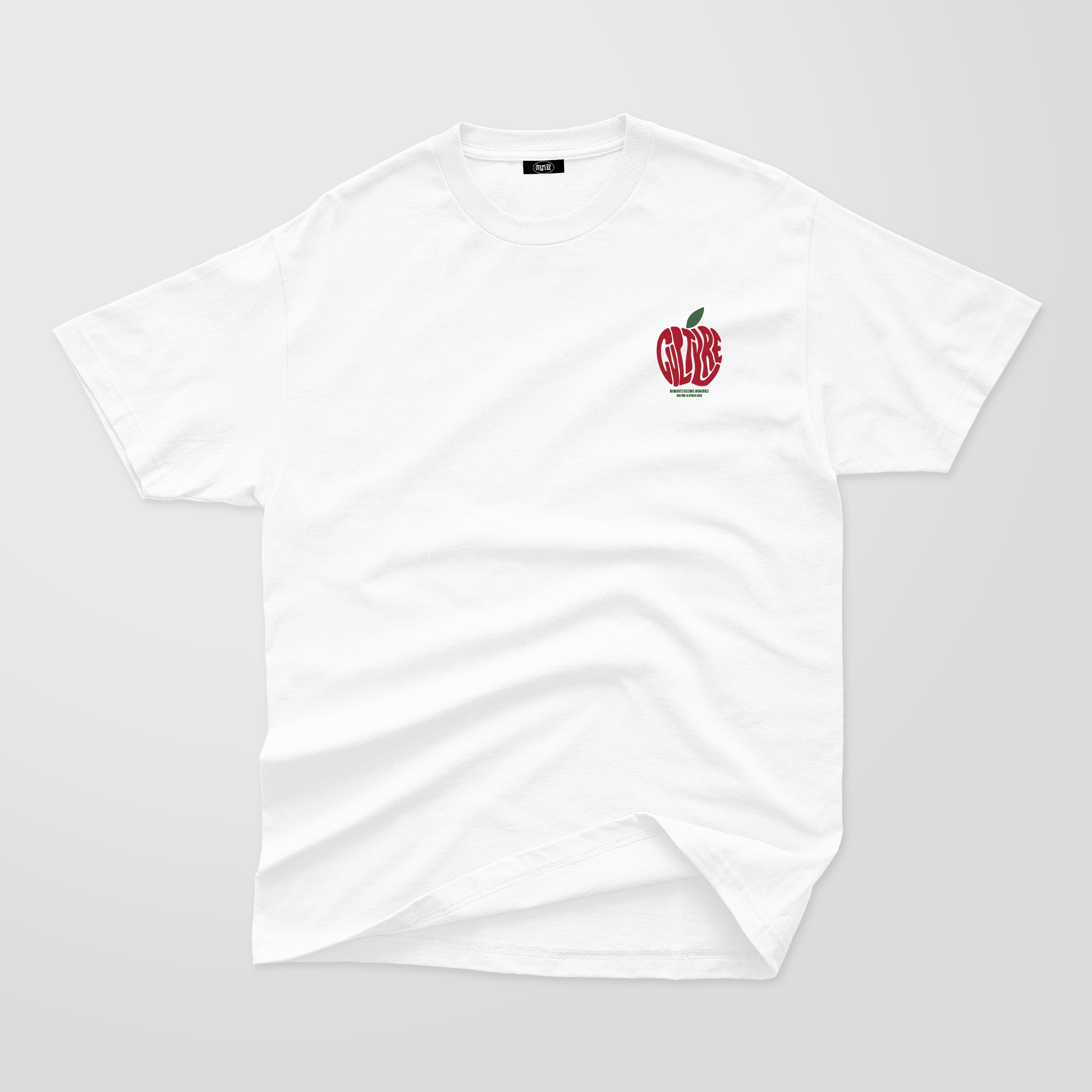 CULTVRE Apple Light Oversized Tee White