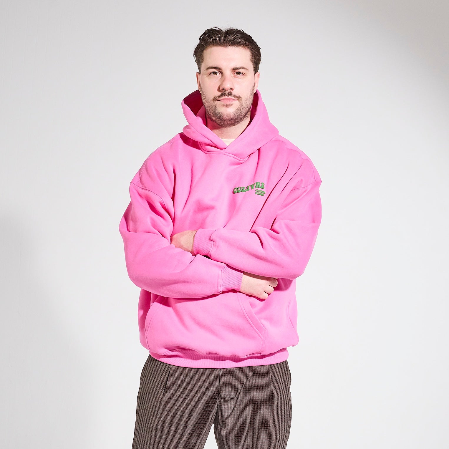 CULTVRE Flag Hoodie Pink