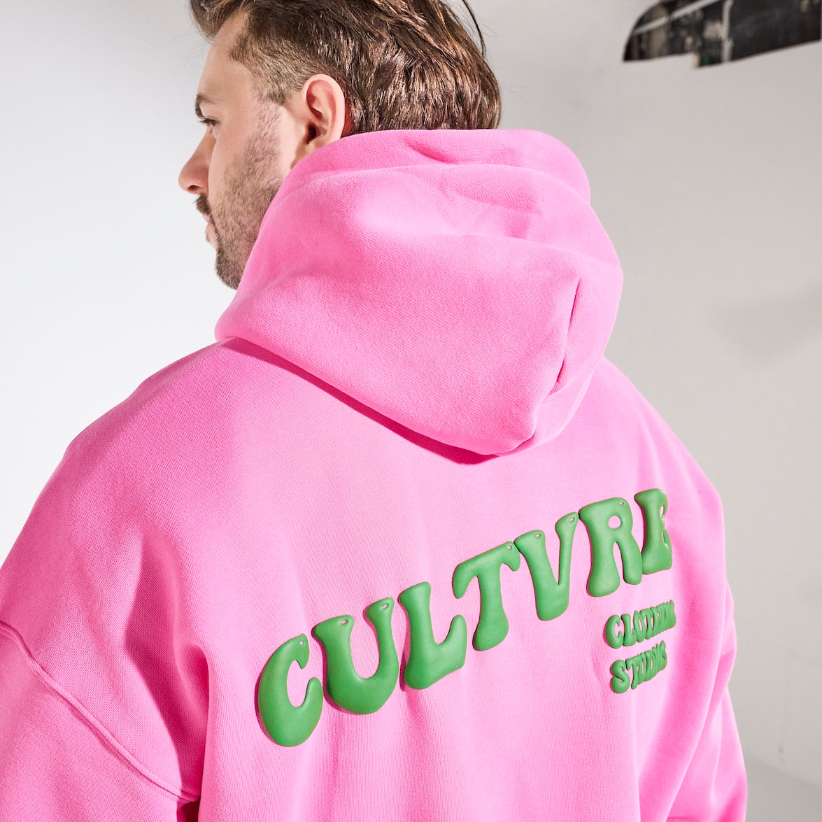 CULTVRE Flag Hoodie Pink