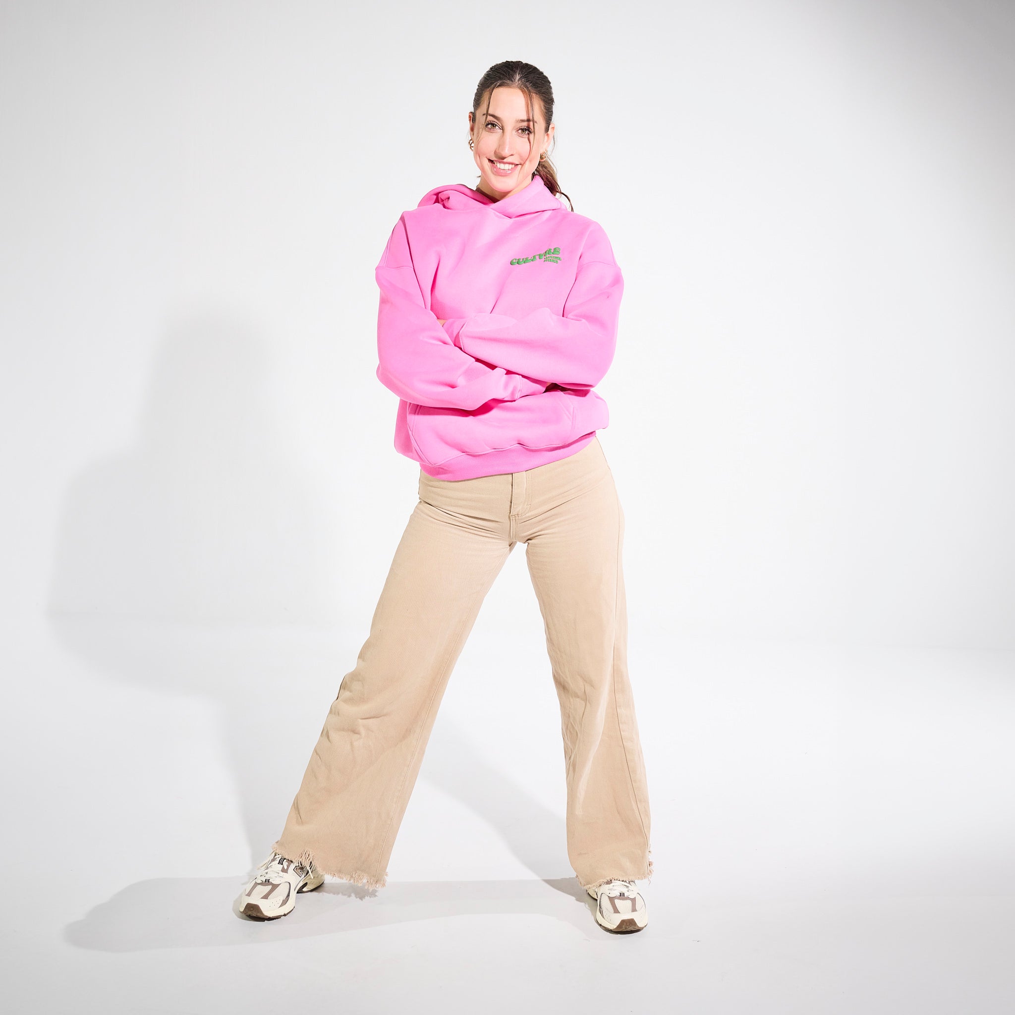 CULTVRE Flag Hoodie Pink