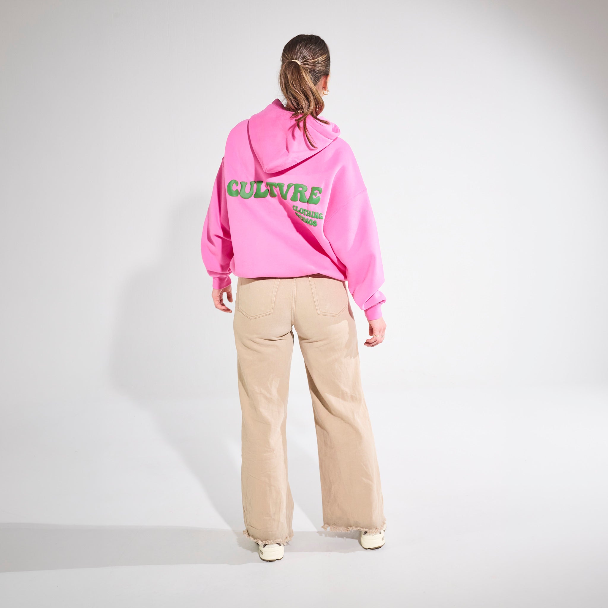 CULTVRE Flag Hoodie Pink