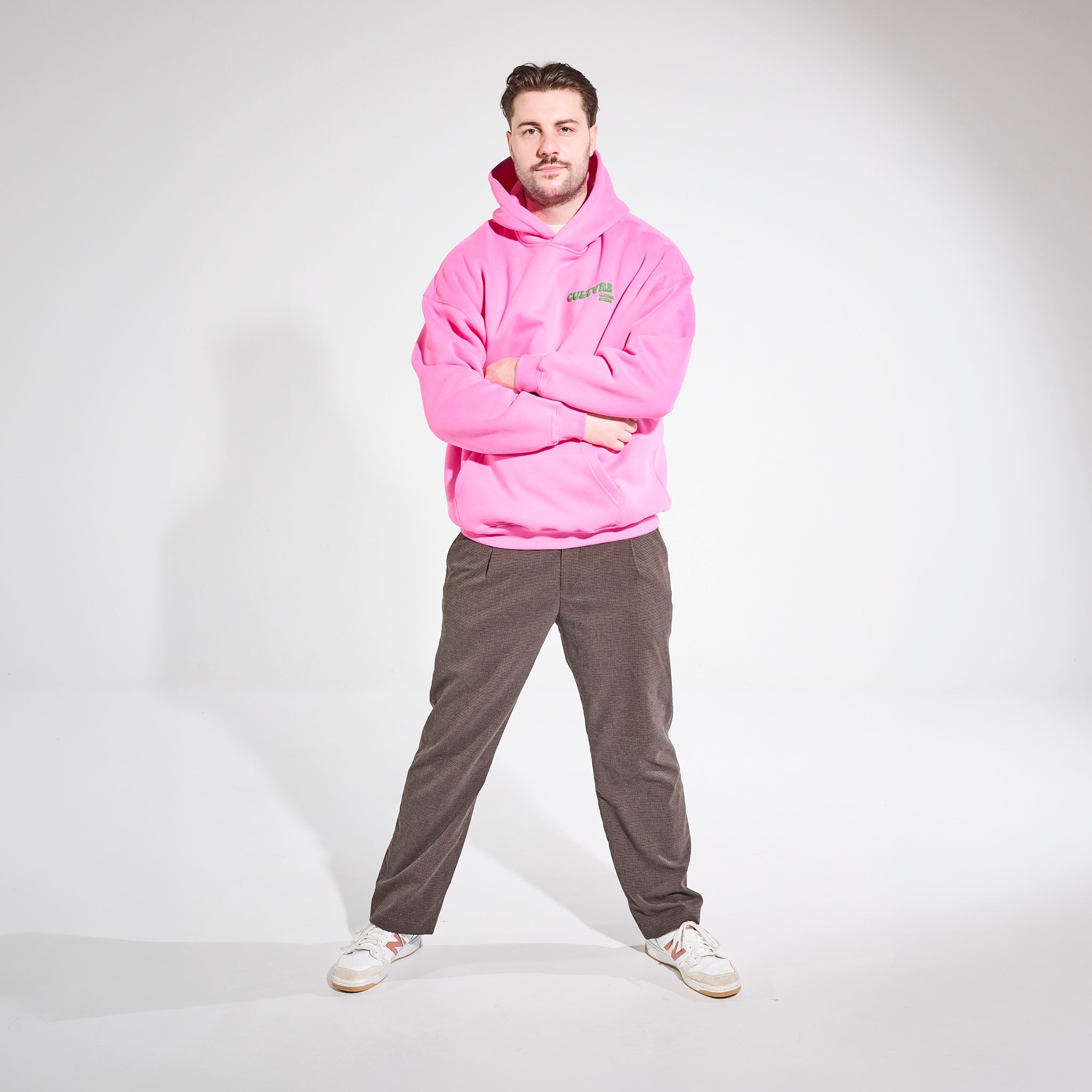 CULTVRE Flag Hoodie Pink
