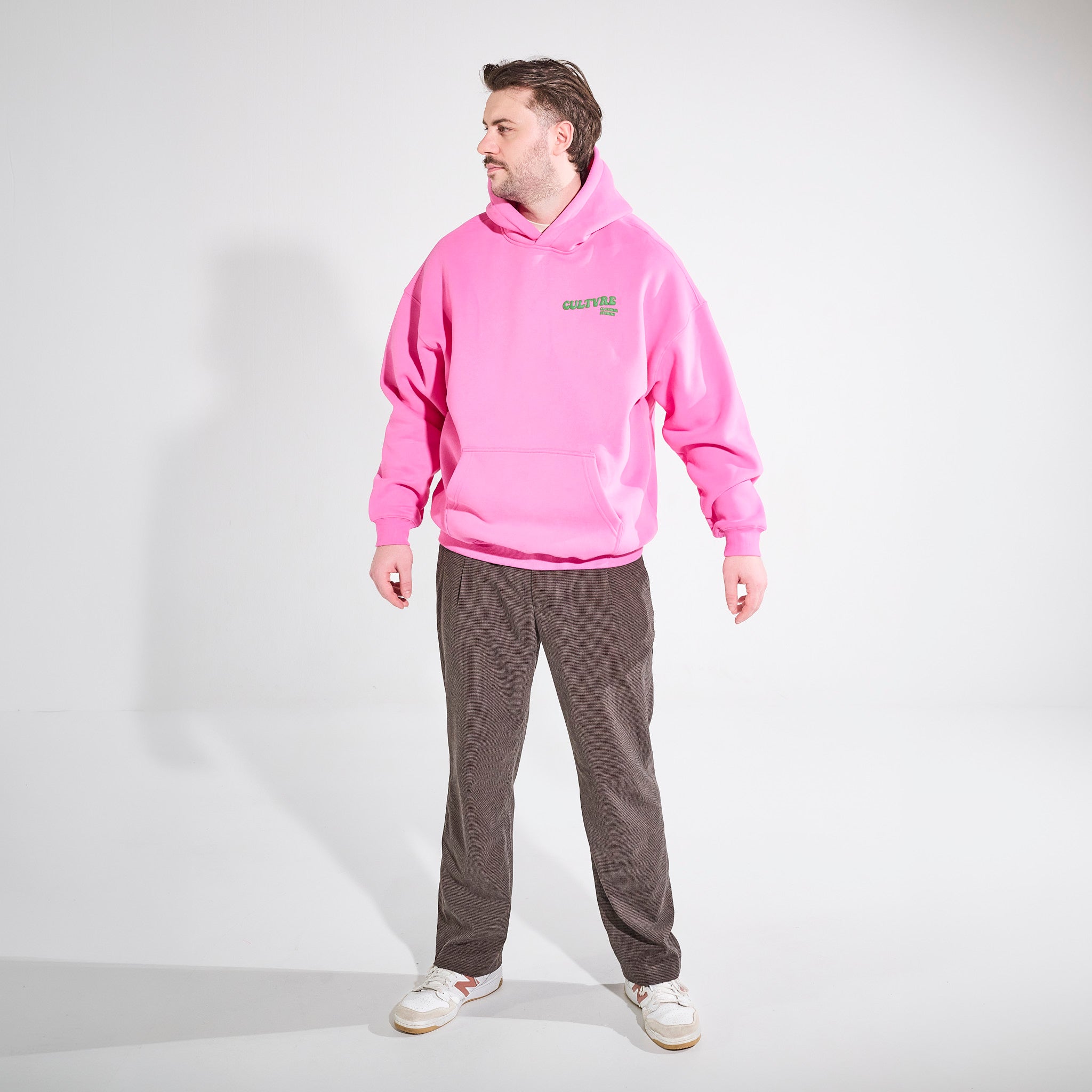 CULTVRE Flag Hoodie Pink