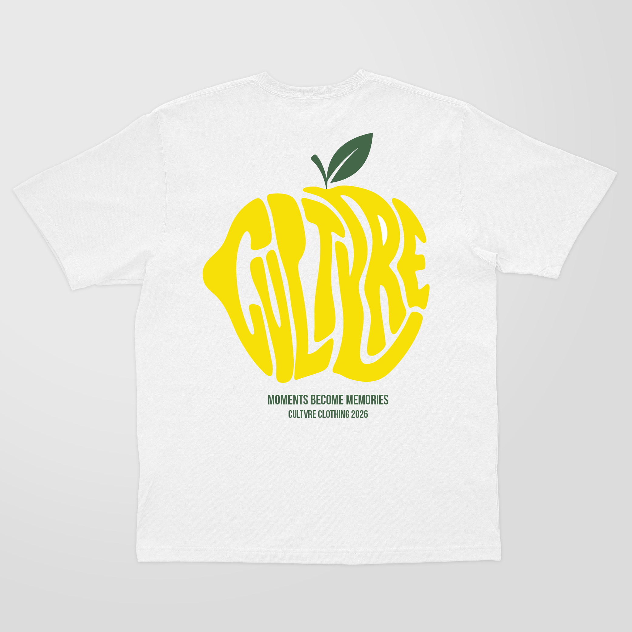 CULTVRE Citron Light Oversized  Tee White