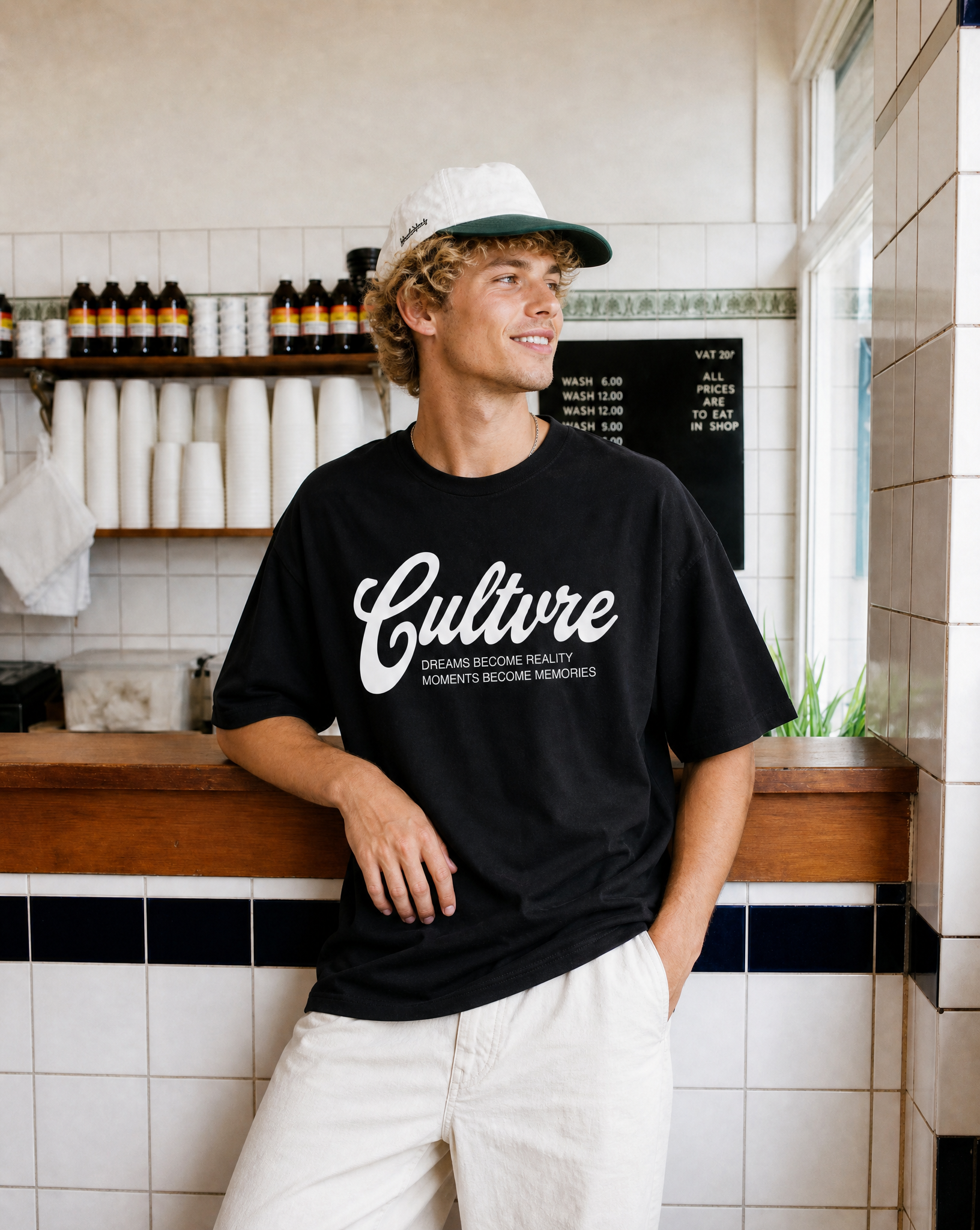 CULTVRE Signature Washed Tee Black
