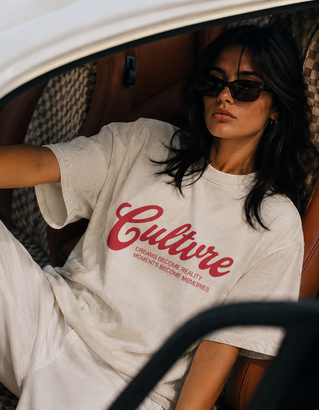CULTVRE Signature Washed Tee Cream