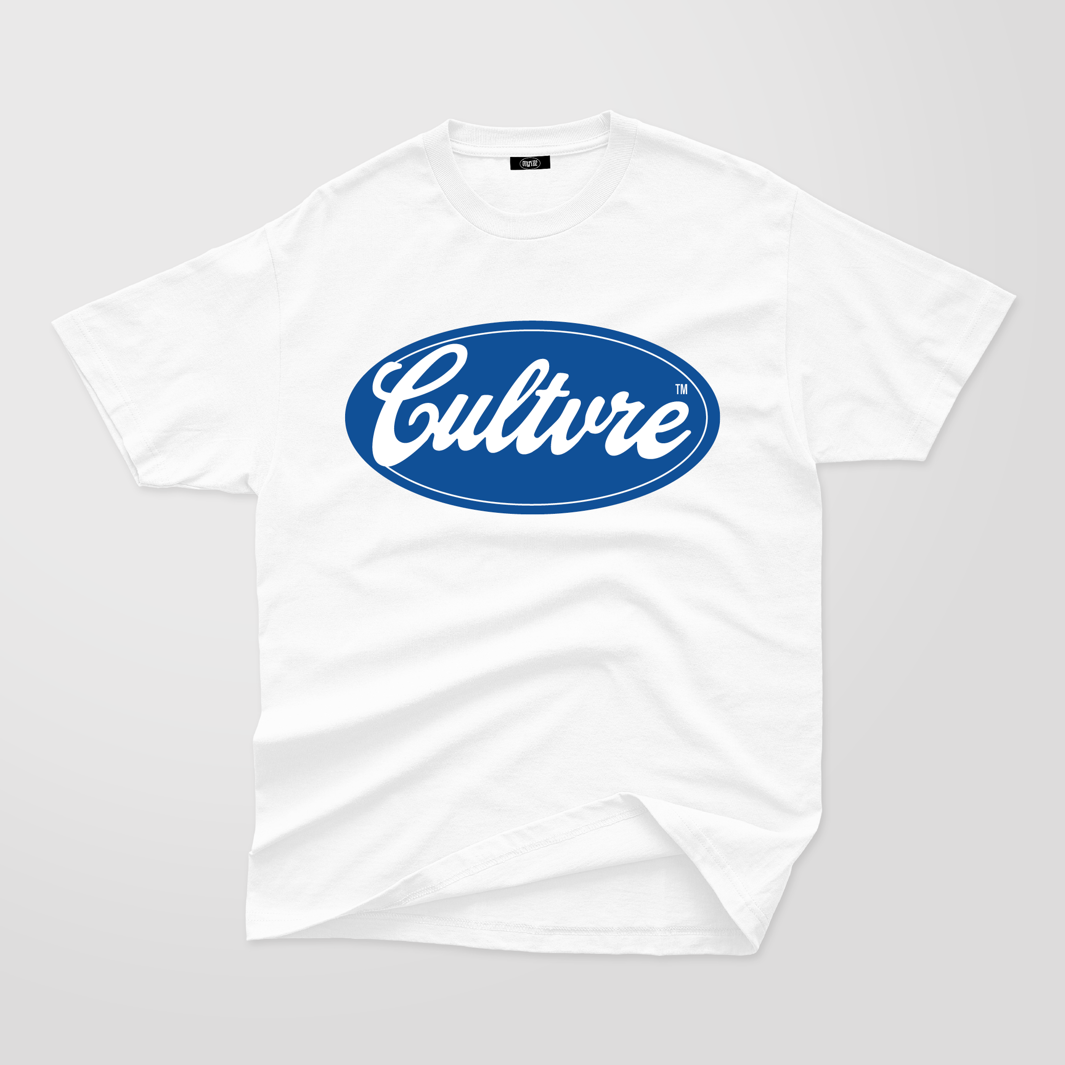 CULTVRE Signature Badge Light Oversized Tee Blue