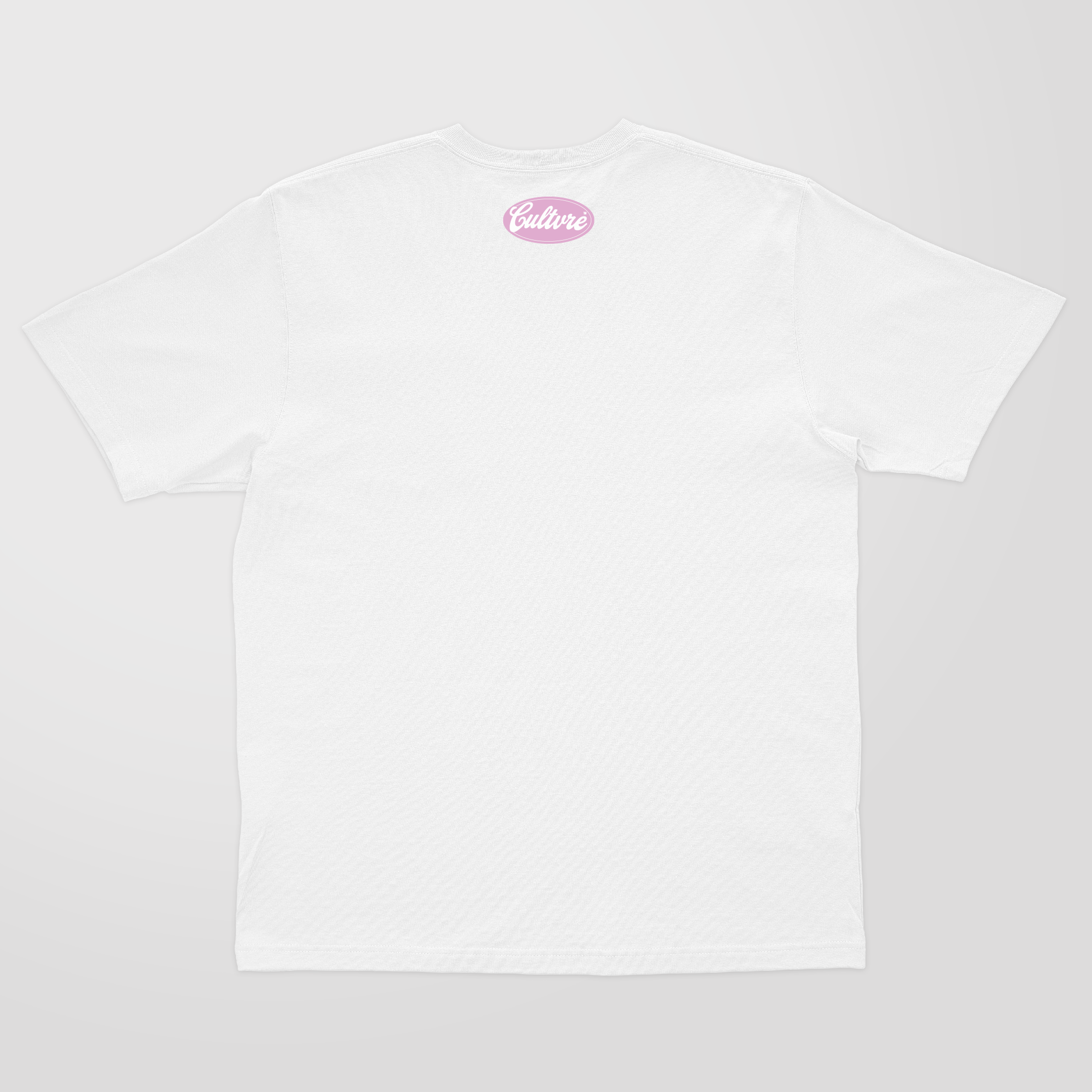 CULTVRE Signature Badge Light Oversized Tee Pink