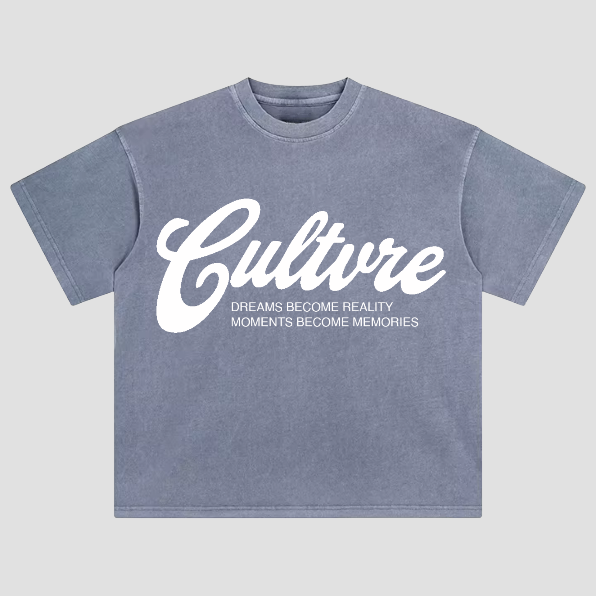 CULTVRE Signature Washed Tee Blue