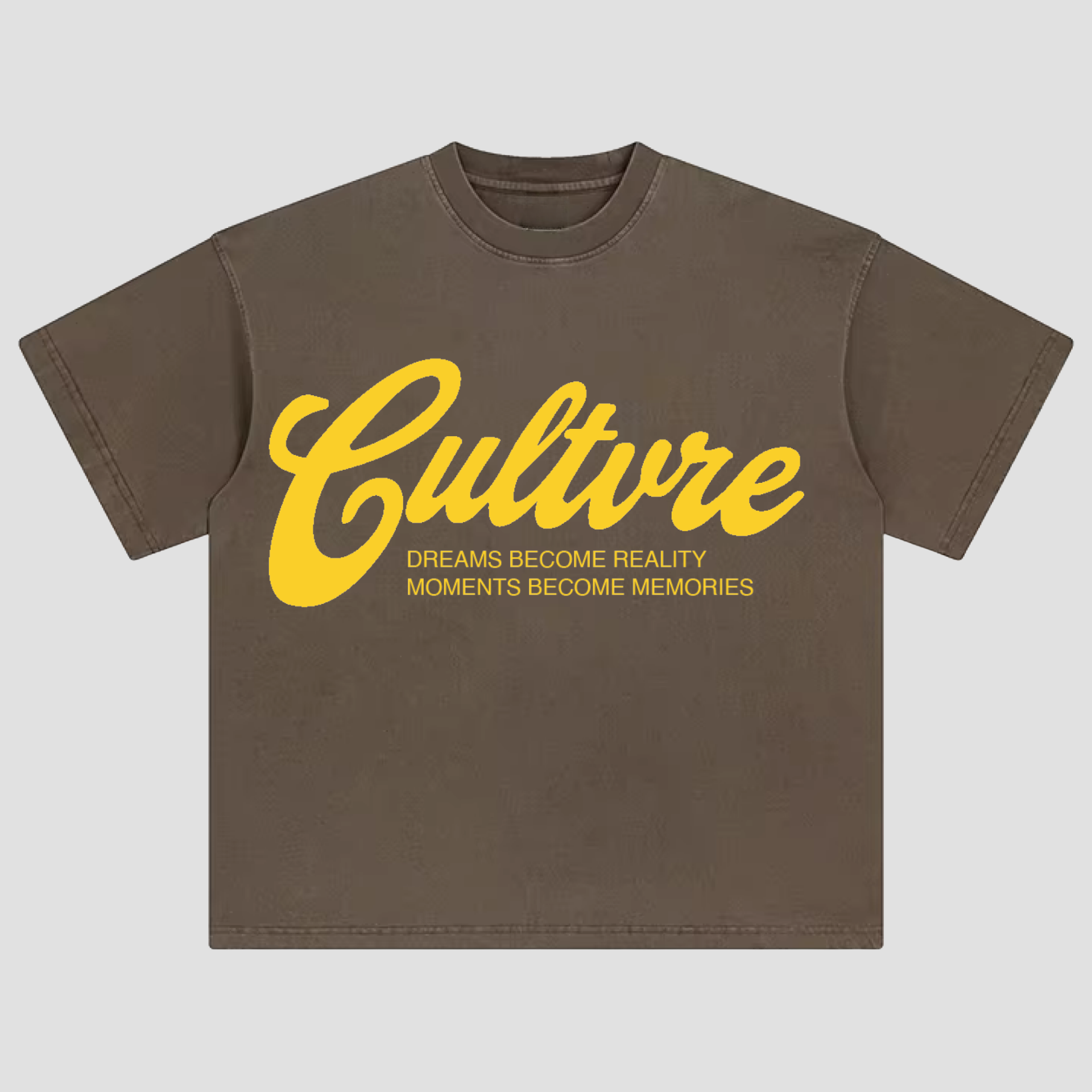 CULTVRE Signature Washed Tee Brown