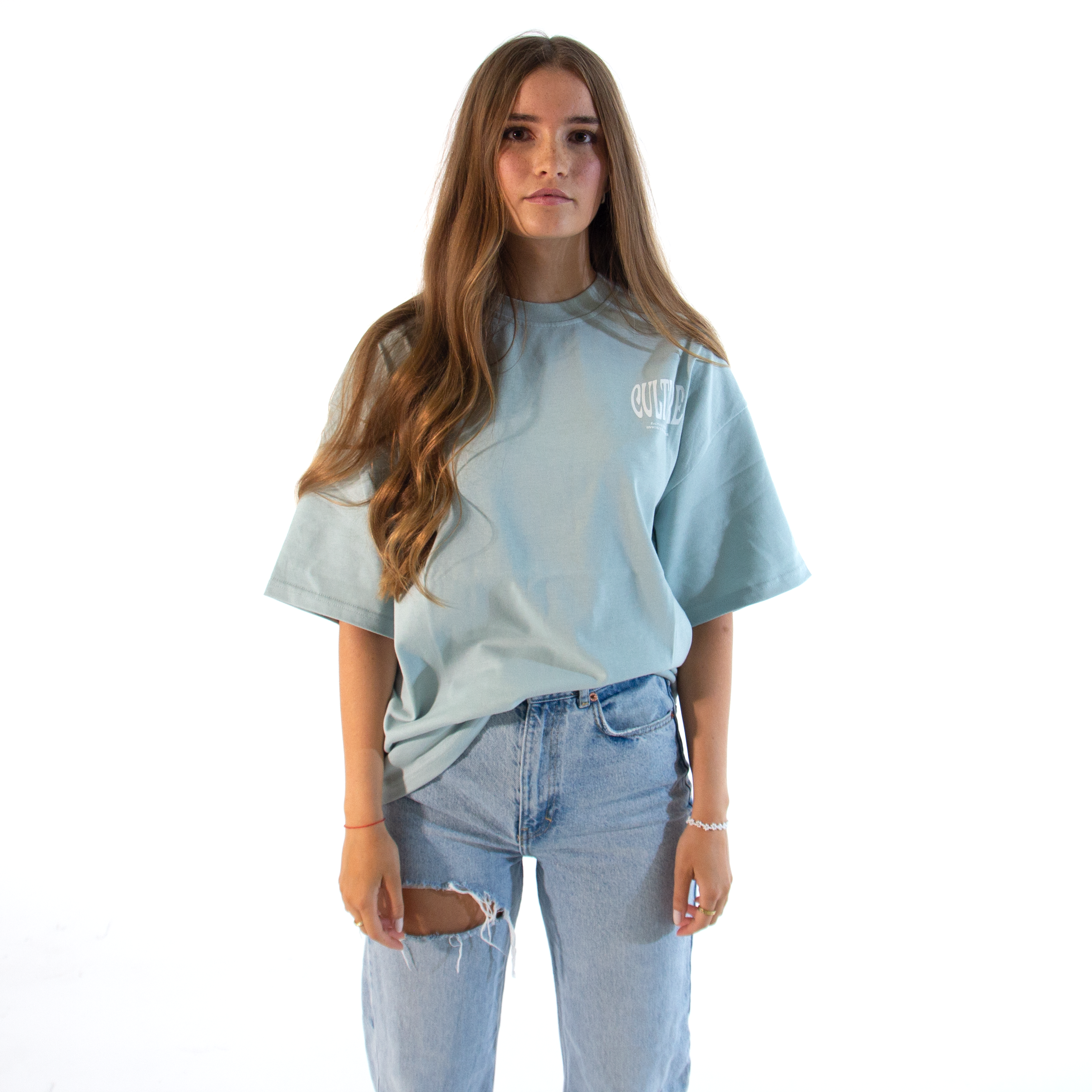 CULTVRE Turquoise Oversized Tee